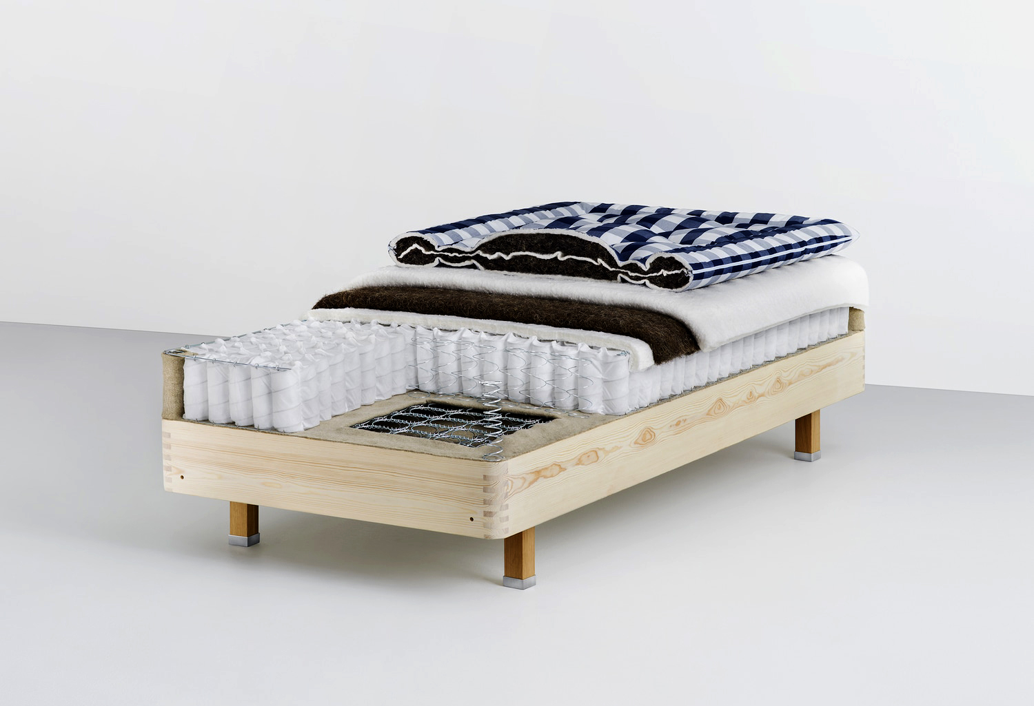 Günstig Hästens Excel in Silver Beige Check